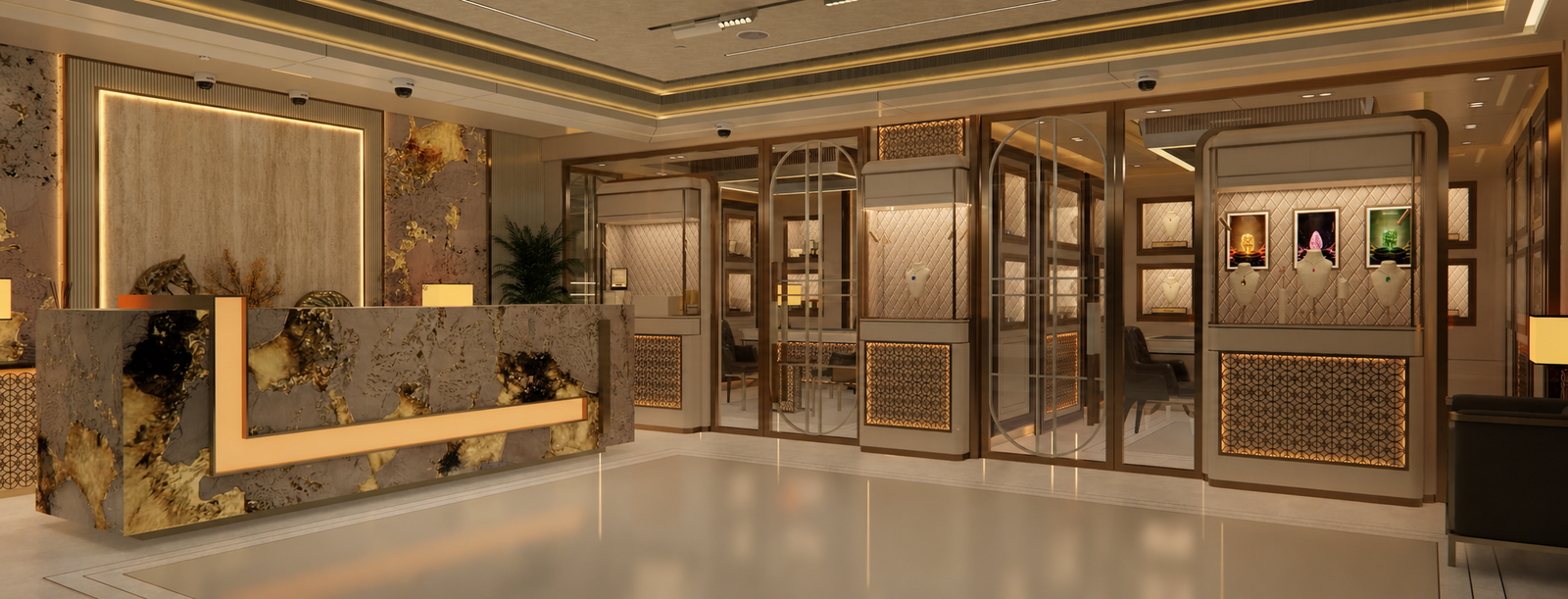 Private gemstone and precious metal showroom
